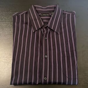J. Ferrar Men's Long Sleeve Button Down Collared Shirt ~ Size XL